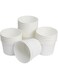 SNH Packing Disposable Paper Ice Cream Cup without Lid 25-Pieces, 16 oz Capacity White.