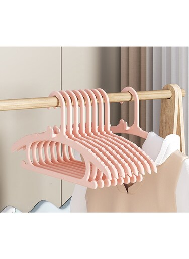 30PCS Baby Clothes Hangers Nonslip Children Coat Hangers Plastic Nursery Hangers with Notched Shoulder for Babies Toddlers Kids Clothes Hanger Suit Hanger (Pink 32cm)