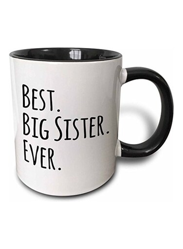 Best Big Sister Ever Printed Coffee Mug Black/White
