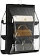 Goolsky Handbag Storage Hanging Purse Organizer Bedroom Organization Dust-Proof Holder Bag for Wardrobe Closet (Black)