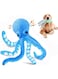 Premium Pet Plush Toy, Squeaky Dog Toys For Large Dogs Plush Dog Toys With Soft Fabric, Bite Buddy Chew Toy For Dogs, Premium Pet Plush Toy Octopus Dog Pet Octopus Plush Sound Toy(Blue)