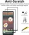 for Google Pixel 6a Black Silk Screen Protector, [2PACK] Full Coverage Anti-stratch Easy Installation Screen Tempered Glass Protective Film for Google Pixel 6a Phone (6.1&rdquo;) 2022