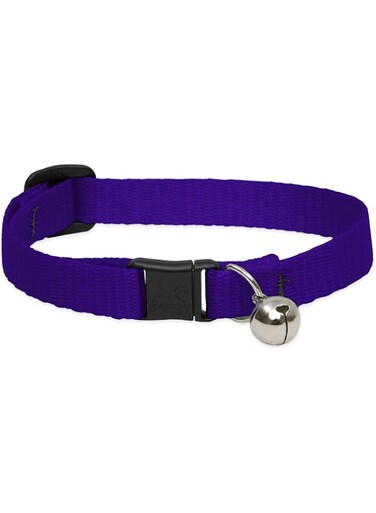Lupine Cat Collar with Bell Basics, Purple, 1/2 inch