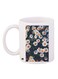 Flowers Printed Coffee Mug White/Dark Green/Yellow 11ounce