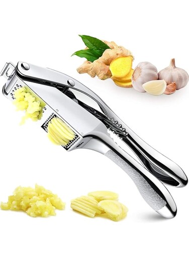Rayyan Kitchen Garlic Presser, Garlic Press Stainless Steel Rocker Heavy Duty Garlic Mincer Garlic Chopper, Garlic Mincer Crusher Kitchen Gadgets