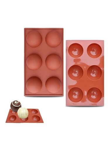 Silicone Chocolate Mold, Used to Make Hot Bomb, Cake, Jelly, Dome Mousse Baking Mold Red