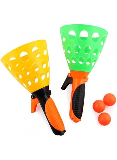 AMERTEER Ball Launcher Toy - Pop and Catch Game Set for Kids, Fun Outdoor &amp; Indoor Catch and Throw, Two-Player Handheld Ball Thrower, Perfect Summer Backyard &amp; Beach Ball Game for Boys &amp; Girls