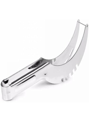 Dubai Gallery Stainless Steel Watermelon Slicer Cutter Knife Silver 20.8X2.6X2.8Centimeter