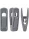 Hanger Clips Velvet, Clips for Clothes and Pants, Strong Finger Flocked Clips, Clothes Pins 10 Packs Grey