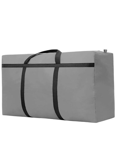 Foldable Oversized Waterproof Storage Bag Organizer With Zips Grey 230L