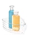 iDesign 41900 Basic Corner Shower Basket with Suction Cups, ClearPlastic