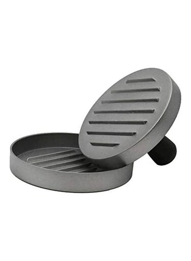 Round Shape Hamburger Press Aluminum Alloy Hamburger Beef Meat Grill Burger Press Patty Maker Meat Tool Silver 12cm