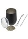 Double Wall Stainless Yerba Mate Tea Cup Set with Bombilla for Loose Leaf Easy to Clean Black