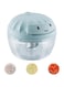 Paporich Garlic Mincer, Mini Manual Hand Food Chopper with Container, Pull String Hand Food Shredder, Kitchen Onion Vegetable Cutter, Veggie Chopper, for Garlic Vegetable Onions Meat(Blue, 160ml)