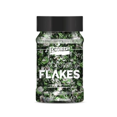 GALAXY FOIL FLAKES GREEN-SILVER 1G