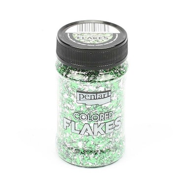 GALAXY FOIL FLAKES GREEN-SILVER 1G