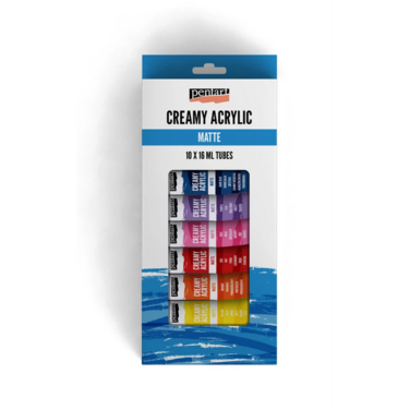 PENTART CREAMY ACRYLIC MATTE 10X16ML TUBES