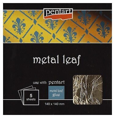 PENTART SILVER METAL LEAVES 140 X 140MM