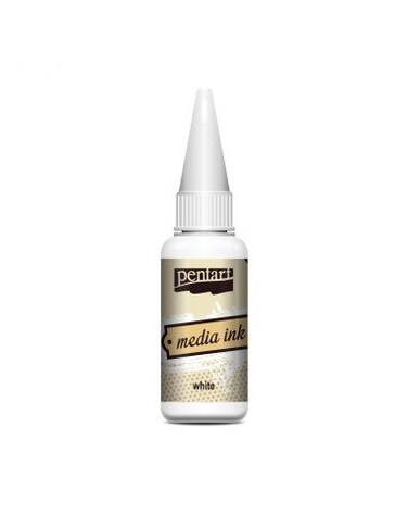SOLVENT-BASED INK - WHITE- 20ml - PENTART