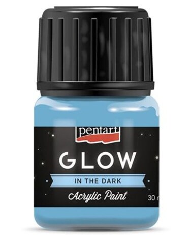 PENTART ACRYLIC GLOW IN THE DARK BLUE