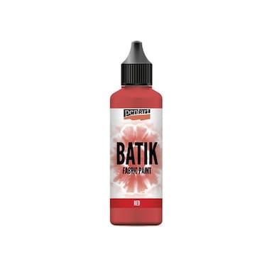 PENTART BATIK FABRIC PAINT RED 80ML