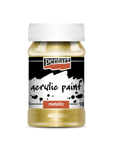 PENTART ACRYLIC PAINT METALLIC ANTIQUE GOLD 100ML