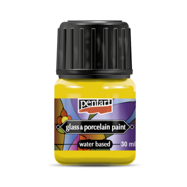 GLASS &amp; PORCELAIN PAINT 30ML YELLOW