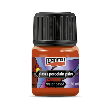 GLASS &amp; PORCELAIN PAINT 30ML ORANGE