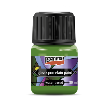GLASS &amp; PORCELAIN PAINT 30ML APPLE GREEN