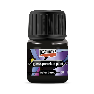 GLASS &amp; PORCELAIN PAINT 30ML BLACK