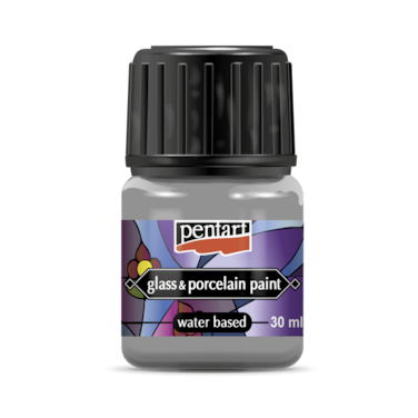 GLASS &amp; PORCELAIN PAINT 30ML SILVER