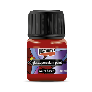 GLASS PORCELAIN PAINT 30ML RED
