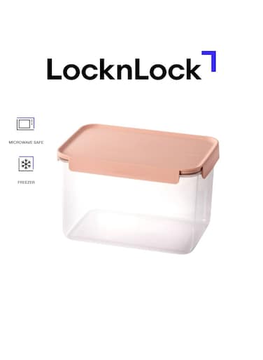 Classic Plus Rectangle Food Container &acirc;&euro;&ldquo; 2L Pink, 4-Side Locking, Stackable &amp; Leakproof