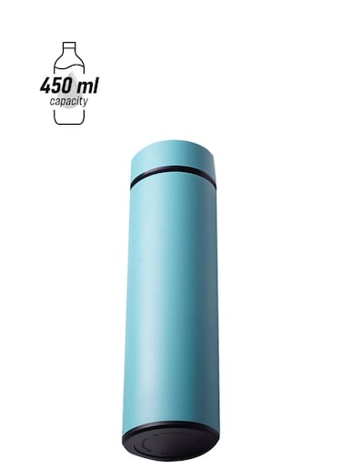 Steel Water Bottle Blue/Black 23.5 x 7.5 x 7.5cm