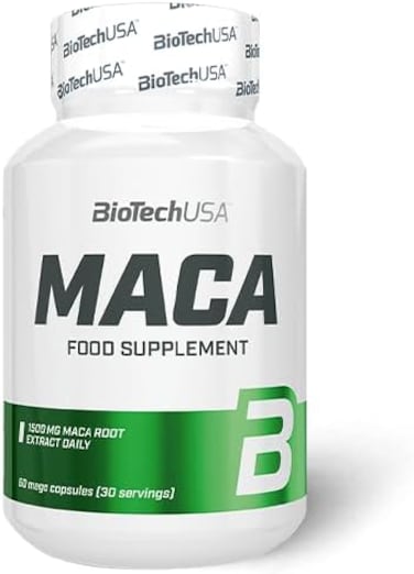 كبسولات ماكا من شركة BioTechUSA، 60 كبسولة