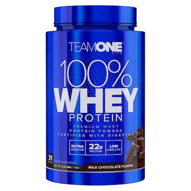 Team One 100% Whey Protein , Milk Chocolate, 2.2 LB