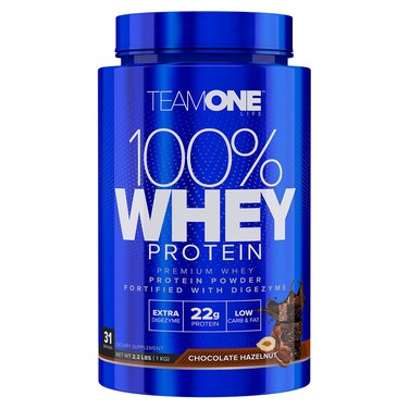 Team One 100% Whey Protein , Chocolate Hazelnut, 2.2 LB