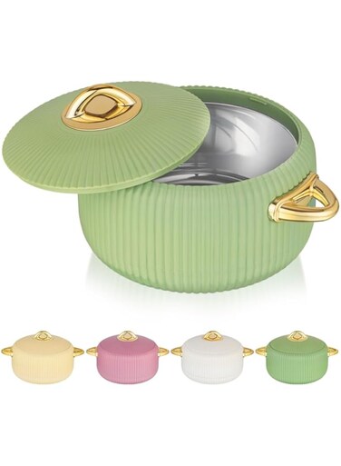 Royalford 2800ml Pearl Insulated Hotpot RF12711 Food-Grade Keeps Food Hot and Fresh with Super PU Insulation, PP Body and Stainless Steel Inner