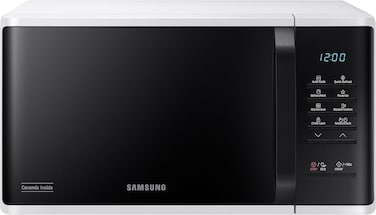 Samsung Solo Microwave Oven, 23L, MS23K3513AW, White/Black