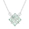 BSN279 Sterling Silver S925 Verdant Four-leaf Clover Pendant White Gold Plating