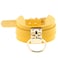 European and American Harajuku PU Leather Gold Single Ring Collar Wide Street-Snap Nightclub O-shaped Choker Necklace(Yellow)