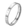 Fashion Simple Narrow BE THECHANGE Ring Electroplated 18k Titanium Steel Couple Ring, Size: 8 US Size(Silver)