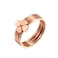 3 In 1 Titanium Steel Peach Heart Combination Four-Leaf Clover Couple Ring, Size: US Size 10(Rose Gold)