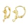 Sterling Silver S925 Diamond Stretch Cat Stretch Earrings, Size: Large Gold Plated