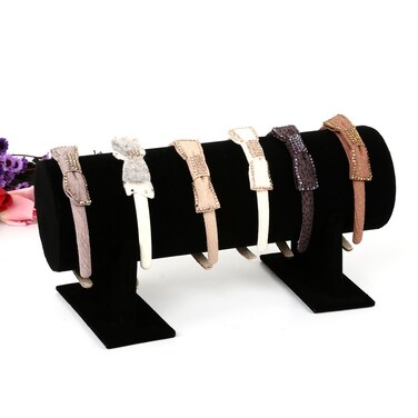 Hair Accessories Jewelry Display Storage Rack, Size: Length 30cm Diameter 11cm(Black)