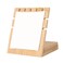 Bamboo Wood L Shape 5 Slot Jewelry Display Stand(White Leather)