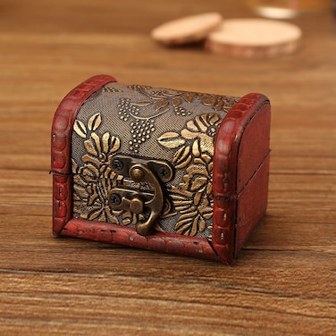 3 PCS Retro Wooden Jewellery Dustproof Storage Box Indoor Shooting Props(6036D)