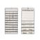48-grid Jewelry Storage Hanging Bag Mon-woven Double-sided Jewelry Organizer Bag(White)