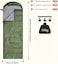 Outdoor Sleeping Bag &ndash; Moisture Resistant &amp; Warm Sleeping Bag for Cold Weather Camping, Hiking, Backpacking &ndash; Lightweight &amp; Portable for Adults &amp; Kids &ndash; Green, 180x30cm