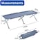 Heavy Duty Foldable Camping Bed &ndash; Gray, Portable Sleeping Cot with Carry Bag &ndash; Double Layer Oxford Fabric Travel Bed for Outdoor, Beach, Camping &amp; Vacation &ndash; Strong &amp; Compact Design